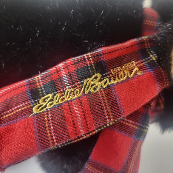 Steiff Teddy Bear Black Plaid Scarf  # 673054 Collectible Eddie Bauer 2009 - Picture 4 of 16